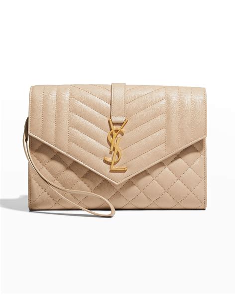 ysl monogram quilted envelope clutch|ysl monogram clutch sale.